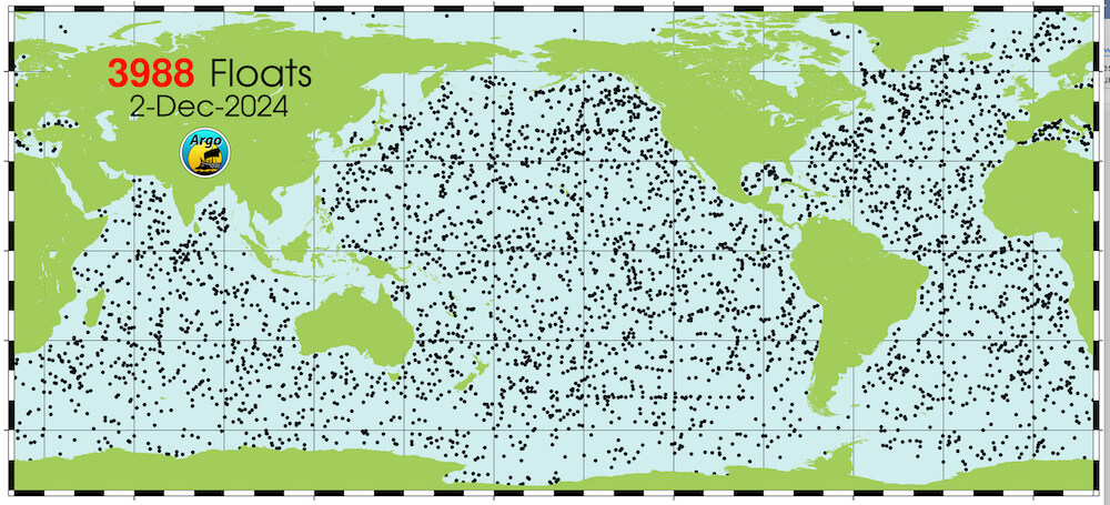 Argo float global array map