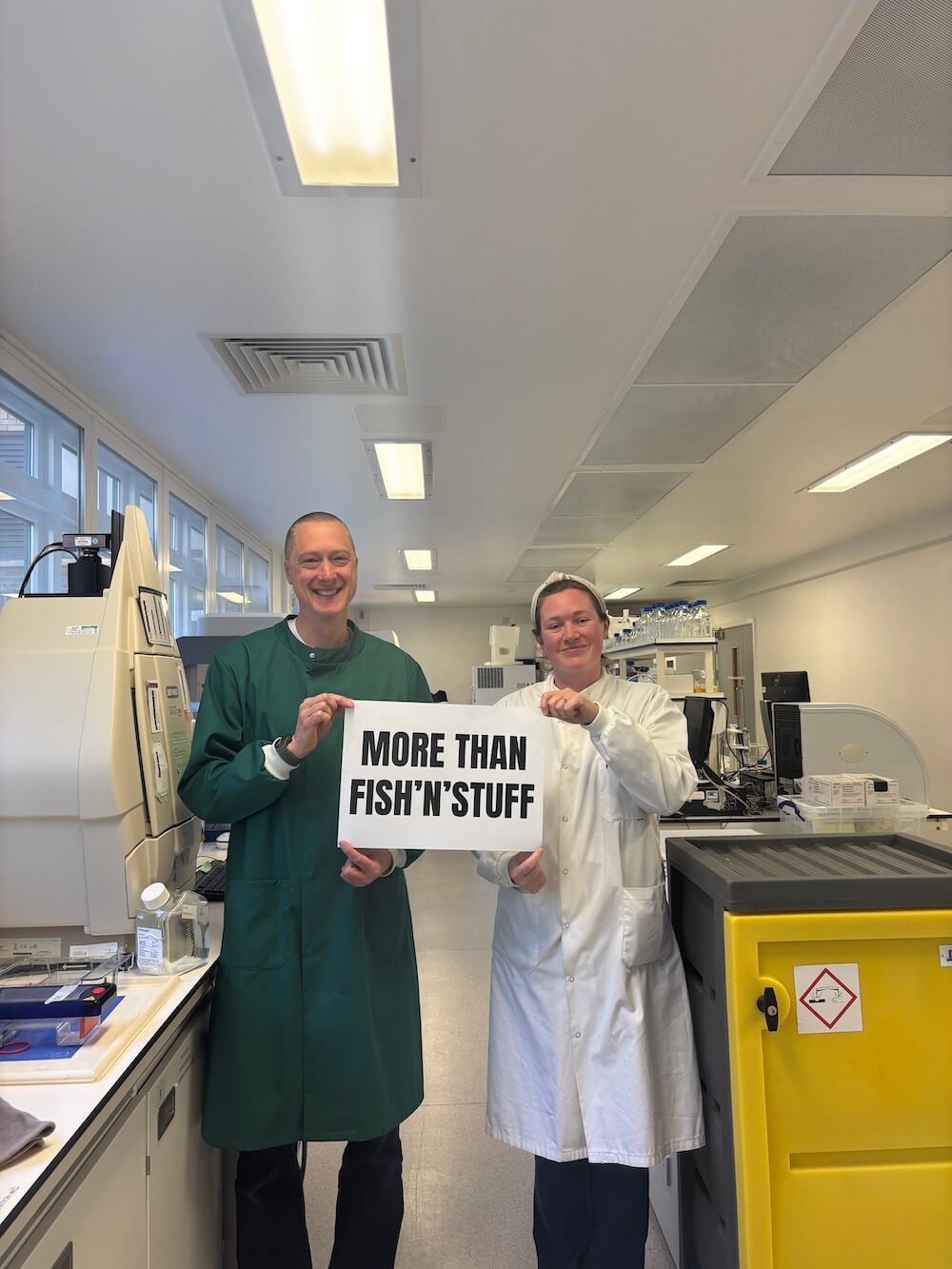 Mark in a laboratory
