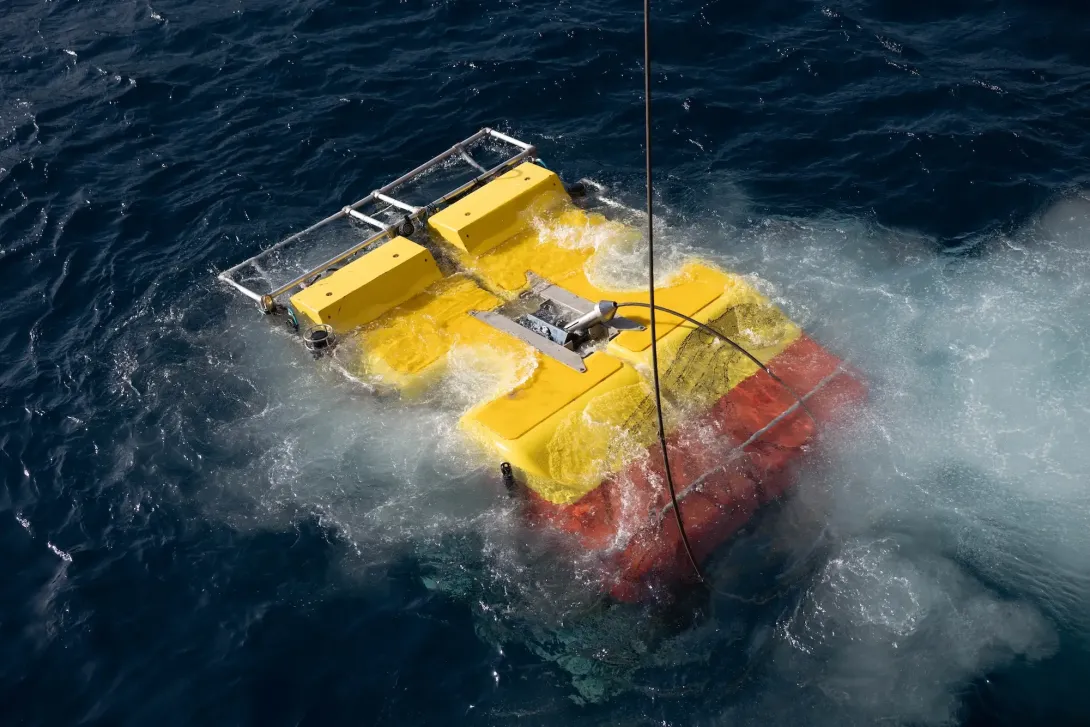 ROV at the start of a deployment